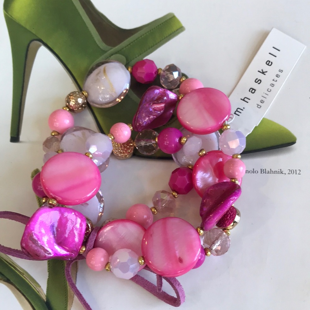 m.haskell Bracelet. Set of 3 Stretch bracelets. New with tag.